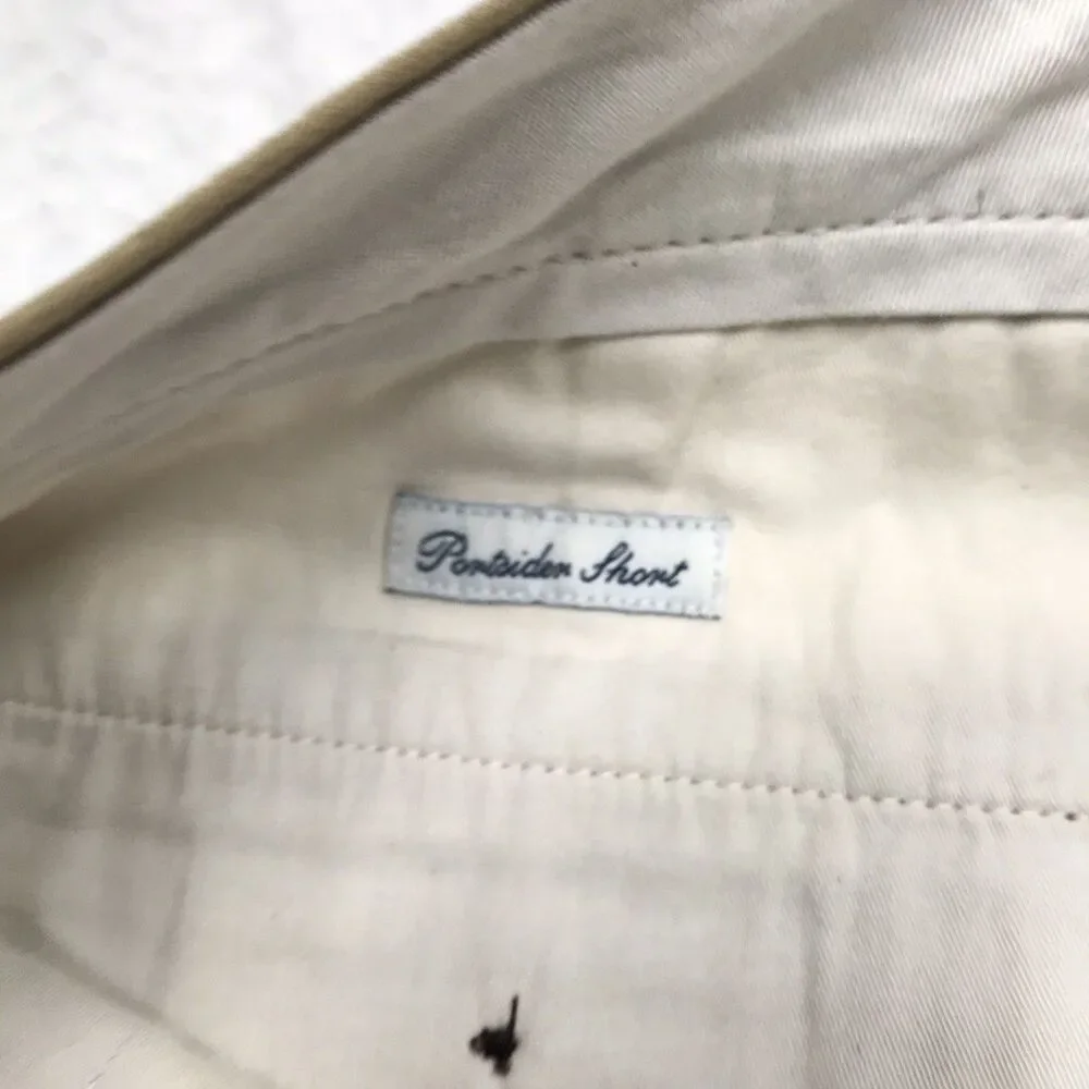 NWT J CREW Oarsman Portsider Shorts Men 36 Khaki Beige Flat Front Chino Beach